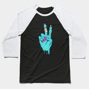 ZOMBIE PEACE SIGN Baseball T-Shirt